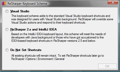 ReSharper Keyboard Schema